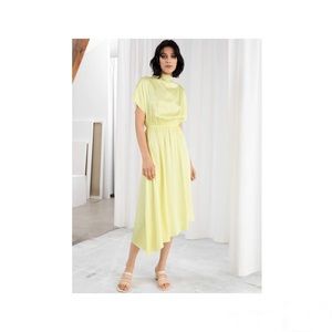 NWT & Other Stories Asymmetric Satin Midi Dress